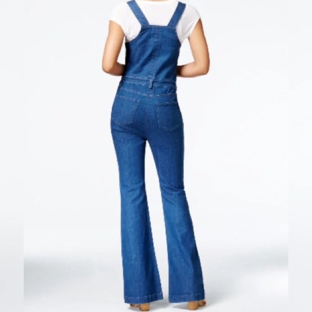 RACHEL Rachel Roy Blue Denim Wide-Leg Jumpsuit - Picture 6 of 15